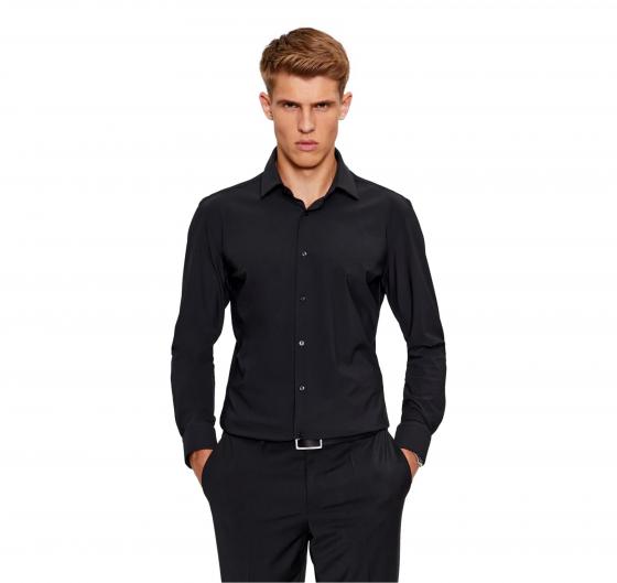 BOSS Camicia Uomo Slim Fit In Jersey Elasticizzato Ad Alte Prestazioni P HANK s kent C1 222 50503554 Colore Nero