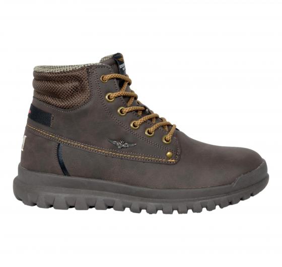 AERONAUTICA MILITARE Stivaletto Uomo Autunno Inverno Pelle Scamosciata SC0317 Colore Marrone
