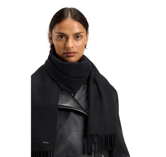 BOSS Sciarpa Donna In Lana Con Rivetto Con Logo Zesy 50517216 Colore Nero