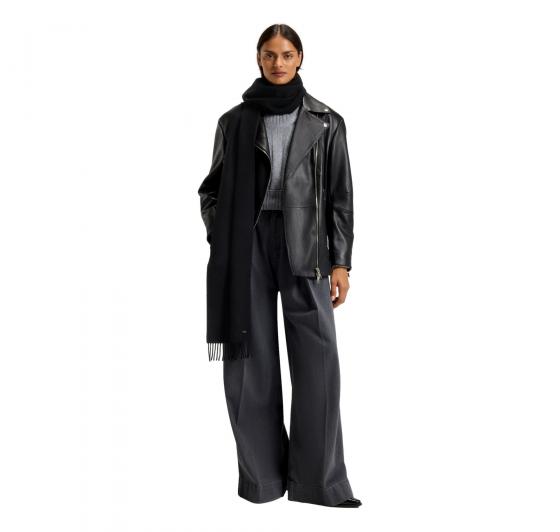 BOSS Sciarpa Donna In Lana Con Rivetto Con Logo Zesy 50517216 Colore Nero
