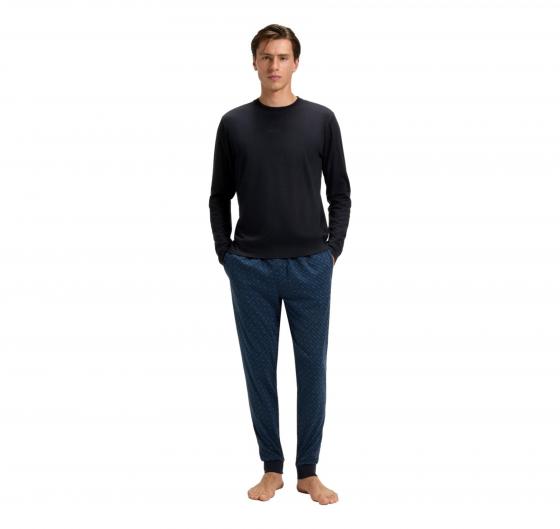 BOSS Pigiama In Cotone Con Logo E Monogrammi Relax Long Set 50550494 Colore Blu Scuro
