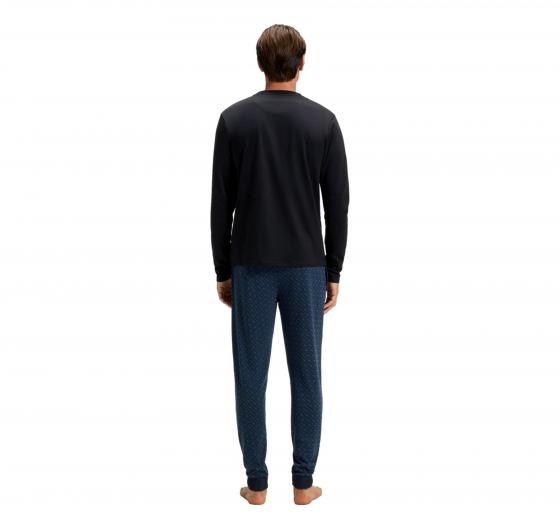 BOSS Pigiama In Cotone Con Logo E Monogrammi Relax Long Set 50550494 Colore Blu Scuro