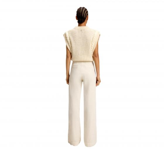 BOSS Pantaloni A Gamba Dritta In Velluto Di Cotone Elasticizzato C Tahilone1 D 50547685 Colore Avorio