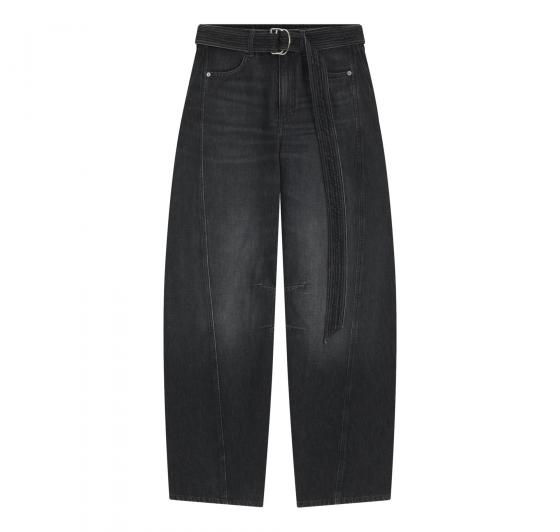 BOSS Jeans Donna Con Gamba Balloon In Demin Rigido Con Cintura C_BALOON HR BELT 50548453 Colore Nero