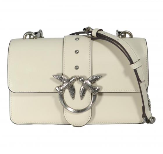 PINKO Borsa Donna Love One Mini St Cl Vitello Seta 105856 Colore Bianco Z14O