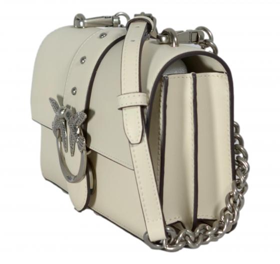 PINKO Borsa Donna Love One Mini St Cl Vitello Seta 105856 Colore Bianco Z14O