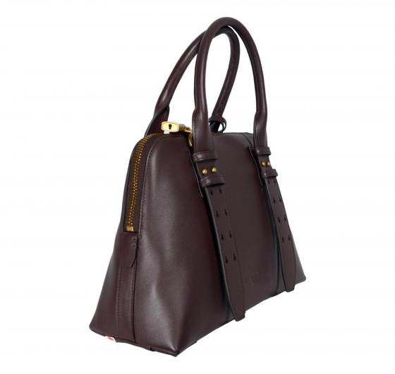 PINKO Borsa Donna Bowling Bag Medium Vitello Morbido 105906 LA7Q Colore Rosso Mogano