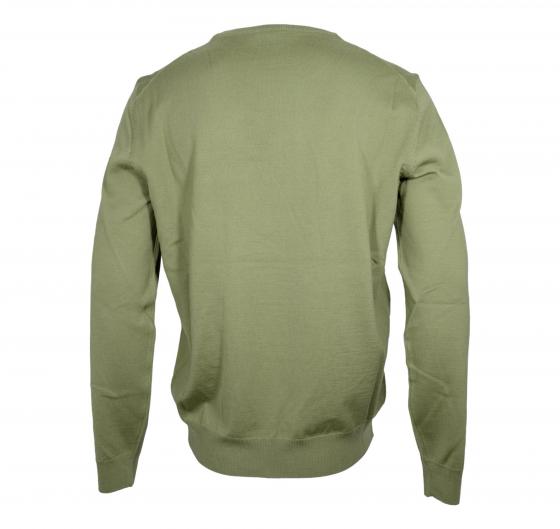 BOSS Maglione Uomo Regular Fit In Lana Vergine Con Logo Ricamato Botto 50476364 Colore Verde
