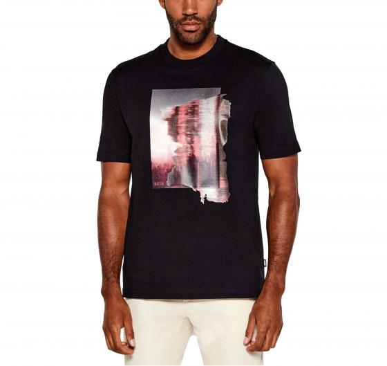 BOSS T-Shirt Uomo Con Stampa Astratta Sul Petto C Taut 30 50543447 Colore Nero