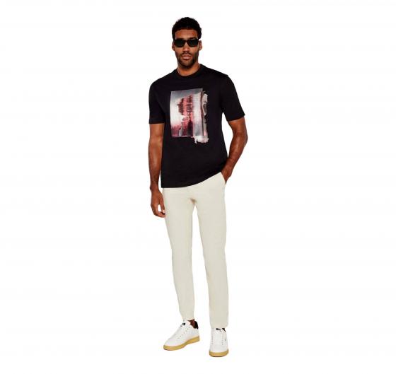 BOSS T-Shirt Uomo Con Stampa Astratta Sul Petto C Taut 30 50543447 Colore Nero