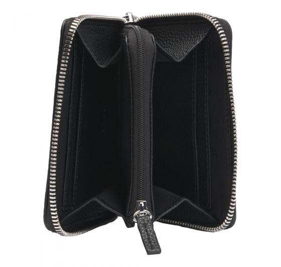 BOSS Portafoglio Donna Piccolo Con Lavorazione Martellata Zip e Monogramma BB Anett New SM Zaround 50542050 Colore Nero