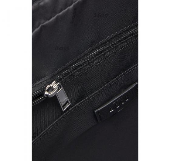 BOSS Borsa Messenger Uomo In Similpelle Martellata Con Logo Goffrato Ray Flap Messenger 50552622 Colore Nero