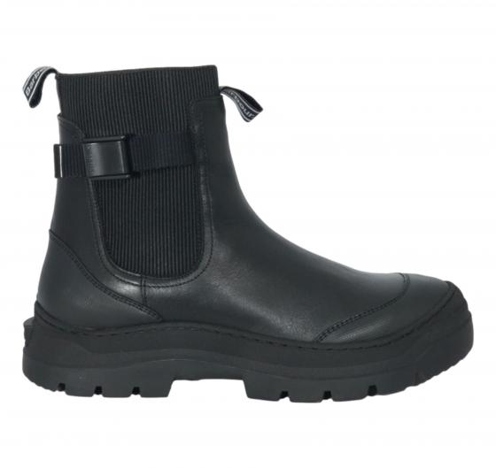BARBOUR Scarponcino Donna Modello Chelsea in Pelle e Gomma LFO0787BK91 Colore Nero  