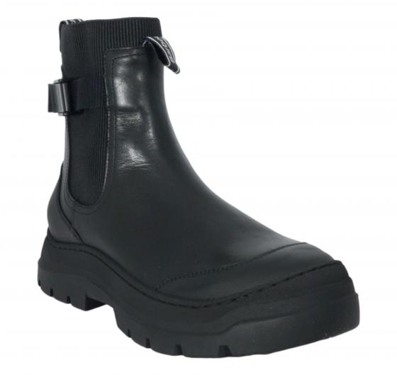 BARBOUR Scarponcino Donna Modello Chelsea in Pelle e Gomma LFO0787BK91 Colore Nero  
