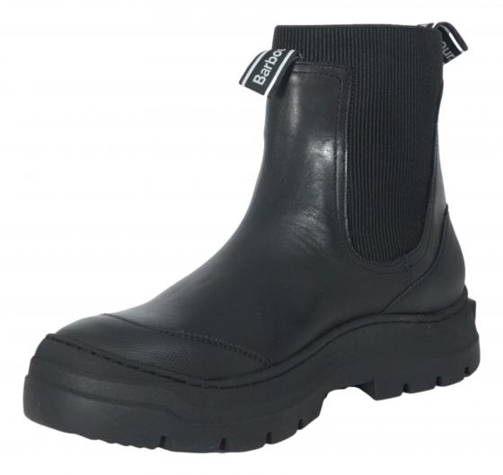 BARBOUR Scarponcino Donna Modello Chelsea in Pelle e Gomma LFO0787BK91 Colore Nero  