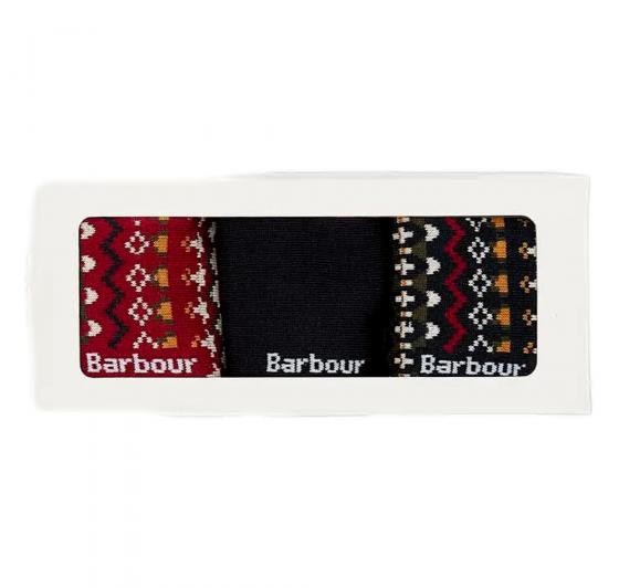 BARBOUR Set Calzini Uomo Fair Isle Marlow MGS0100OL711 Colore Multicolore Oliva