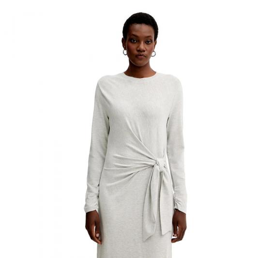 BOSS Vestito Donna In Jersey Elasticizzato Con Vita Annodata C Erlot 50547821 Colore Grigio