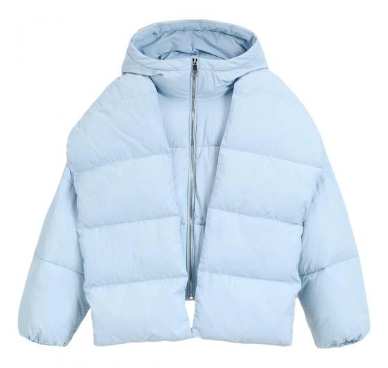 BOSS Giubbotto Donna Imbottito Idrorepellente Con Maniche e Sciarpa Rimovibili C Polala 50548028 Colore Celeste