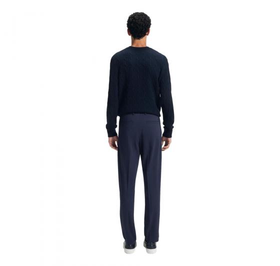 BOSS Maglione Uomo a Trecce In Lana e Cashmere H Hetico 50549975 Colore Blu