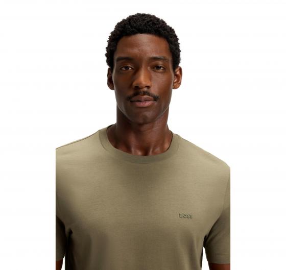 BOSS T Shirt Uomo In Jersey Di Cotone Con Logo Thompson 01 50468347 Colore Verde Oliva