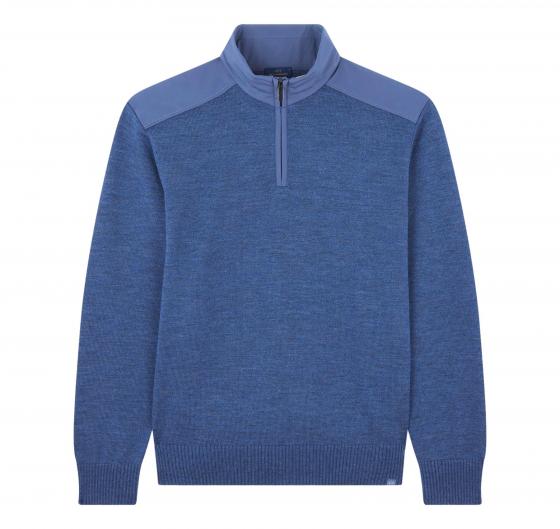 PAUL SHARK Maglia Uomo Mezza Zip In Lana Soft Cool Touch Con Dettagli In Typhoon Re 4x4 Stretch 99311021 Colore Avio