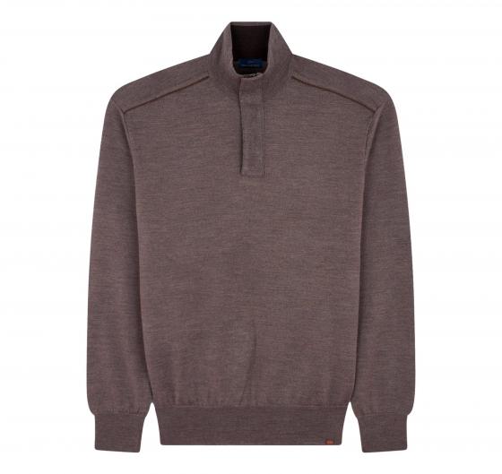 PAUL SHARK Maglia Uomo Mezza Zip Lana Merino Extrafine 15311103 Colore Tortora Melange