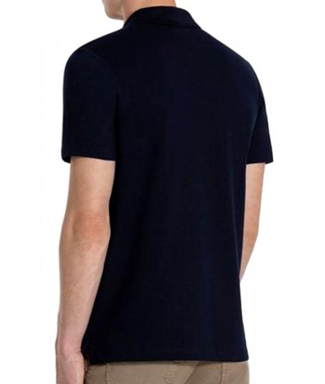 PAUL SHARK Polo Cotone Organico Pique Con Shark Badge 99311001 013 Blu