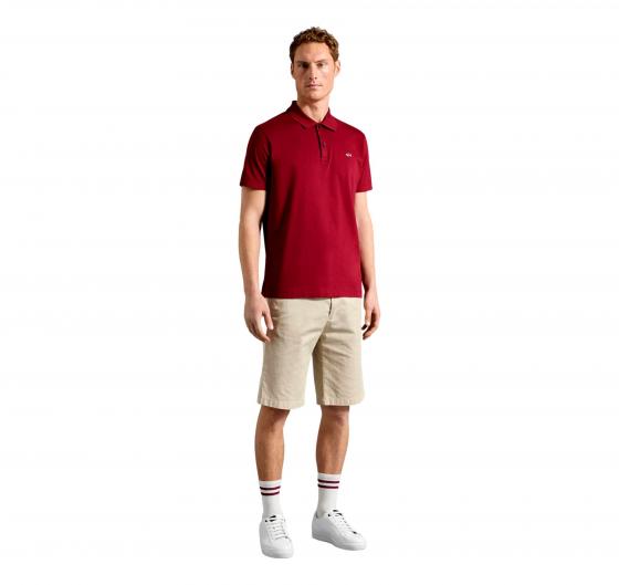 PAUL SHARK Polo in Cotone Organico Pique Con Shark Badge 99311001 342 Bordo