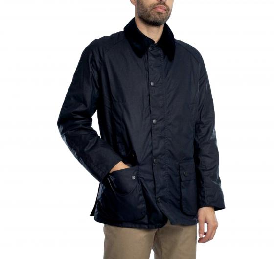 BARBOUR Ashby Wax Jacket MWX0339NY92 Blu Navy Giacca Uomo