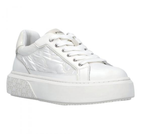 PINKO Sneakers Donna Yoko Con Monogramma Nylon SS0103P100 Z12 Colore Bianco