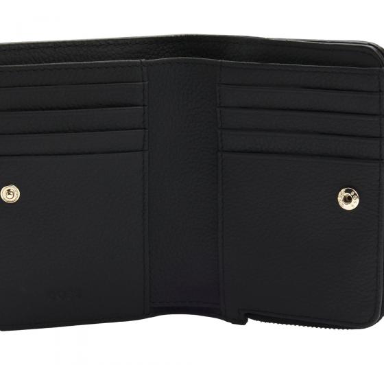 BOSS Portafoglio Donna Lenah Small Wallet 50558032 Pelle Martellata Colore Nero