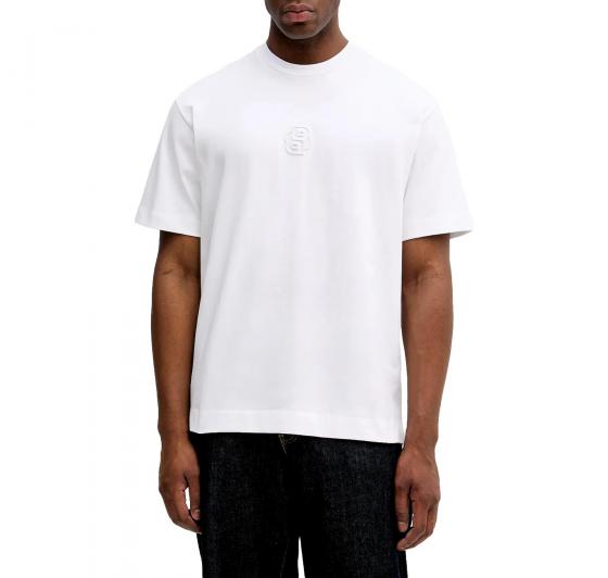 BOSS T Shirt Uomo Girocollo Over Cotone C Tames 50555106 Colore Bianco