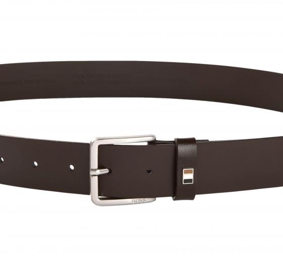 BOSS Cintura Uomo Ther Flag E Sz35 50486839 Pelle Marrone Scuro