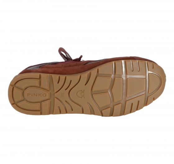 PINKO Sneakers Donna YULIA 01 In Pelle Scamosciata SS0185 Colore Bordeaux CR8