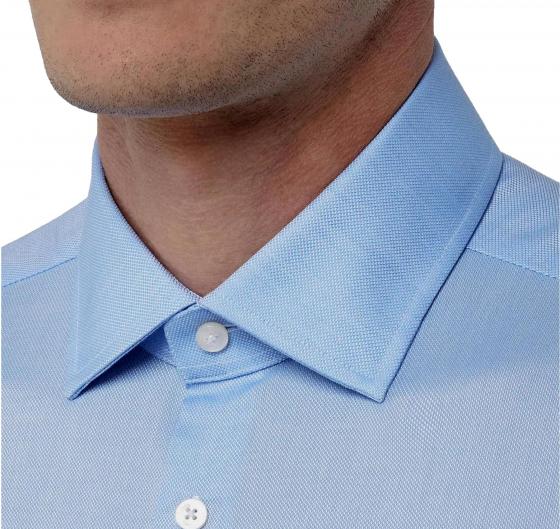 Camicia Uomo Oxford Celeste Collo Italiano Wrinkle Free Travel Classic Fit Cotone Articolo 11806003