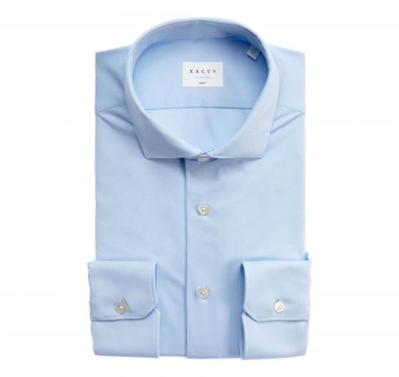 Camicia Uomo Active Shirt Slim Fit Collo Francese Piccolo Celeste Chiaro 11460002