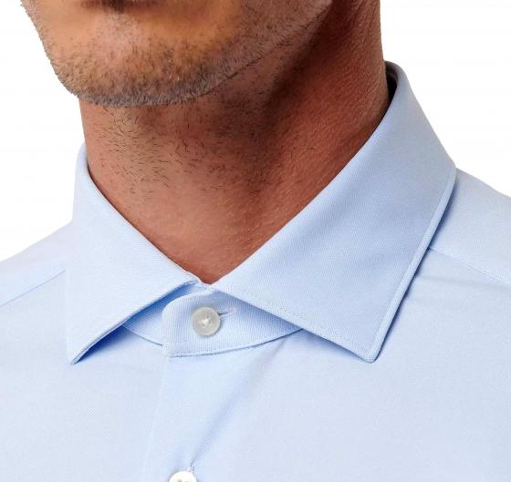 Camicia Uomo Active Shirt Slim Fit Collo Francese Piccolo Celeste Chiaro 11460002