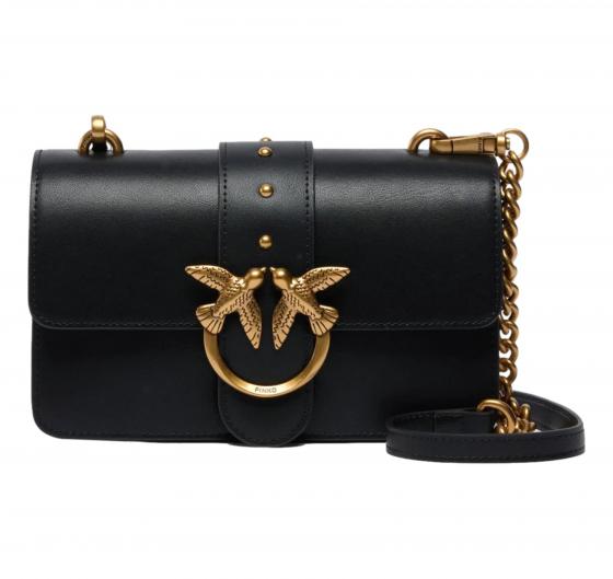 PINKO Borsa Donna a Tracolla Love One Mini In Pelle Colore Nero 105856 Z99Q