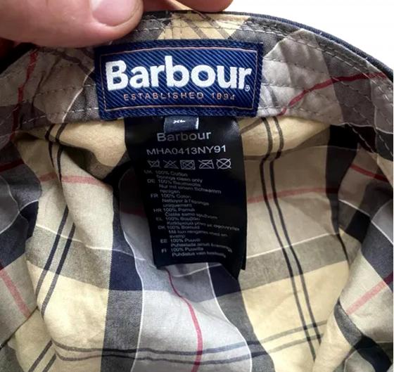 BARBOUR Flat Cap Uomo Finnean MHA0413NY91 Cotone Blu Scuro