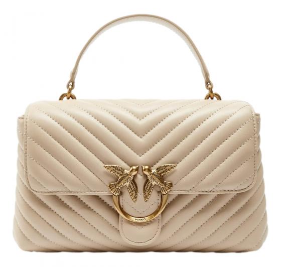 Pinko Borsa Donna Love Bag Puff Classic Lady in Nappa Chevron 100043 Colore Beige C50Q