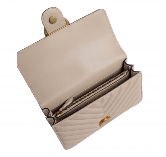 PINKO Borsa Donna Love One Mini Chevron 100074 Colore Beige C50Q