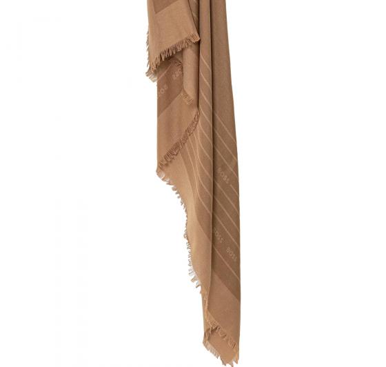BOSS Foulard Donna Tessuto Fine Modal Seta Laik 50521800 Colore Beige Scuro 260