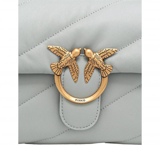PINKO Borsa Donna Love Puff Classic Cl Sheep Nappa 100038 Grigio Perla K32Q