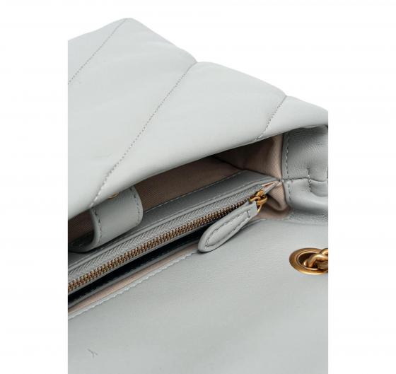 PINKO Borsa Donna Love Puff Classic Cl Sheep Nappa 100038 Grigio Perla K32Q