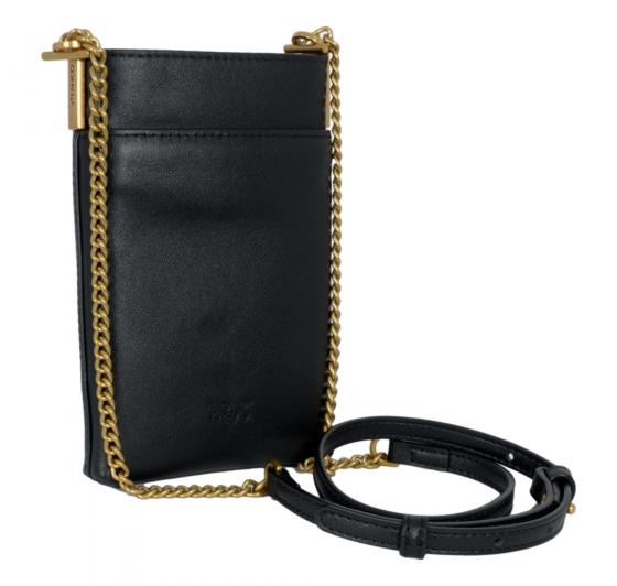 PINKO Porta Cellulare Donna In Pelle Con Catenella 106403 Colore Nero Z99Q