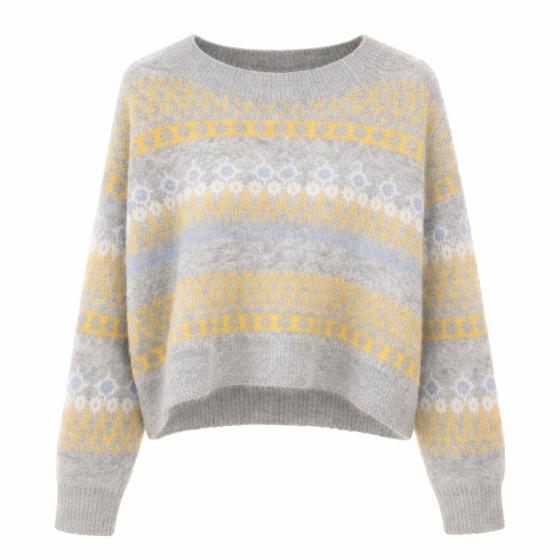 BOSS Maglione Donna Girocollo In Misto Lana C Fimosa 50525157 Colore Grigio
