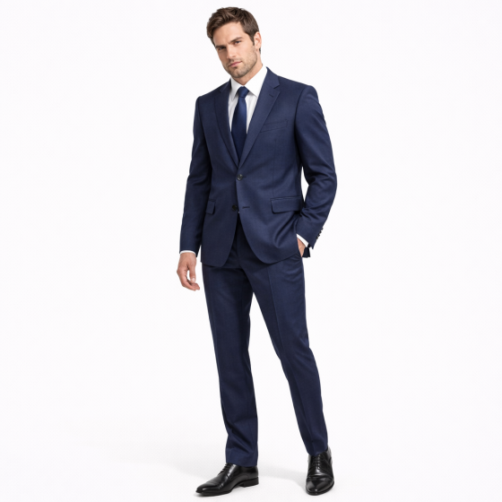 ALESSANDRO GILLES Abito Uomo Slim Fit ART. A22C 0150 Microfantasia Blu