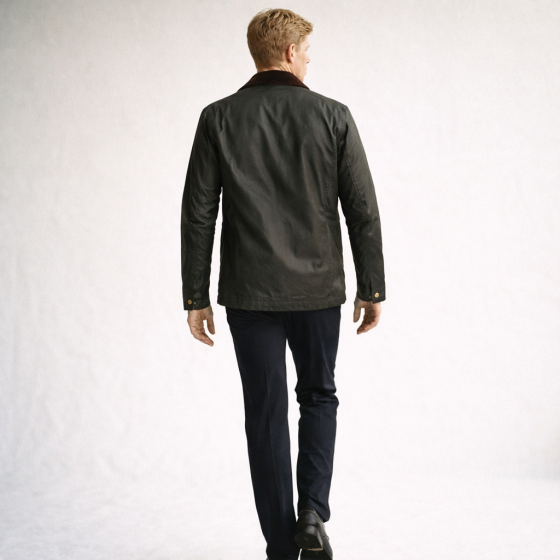 Barbour Giacca Uomo Intl Workers Wax Jacket Oliva MWX1853SG91 Cotone Cerato