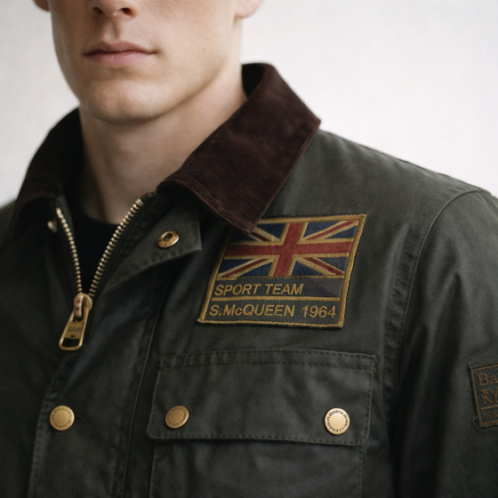 Barbour Giacca Uomo Intl Workers Wax Jacket Oliva MWX1853SG91 Cotone Cerato