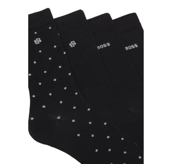 BOSS Calzini Donna Altezza Regolare Con Dettagli Con Logo 4P RS GiftShine 50546742 Colore Nero